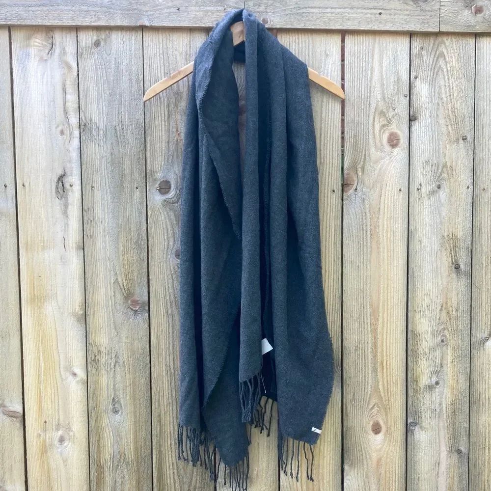 Eddie Bauer Charcoal Scarf with Fringe